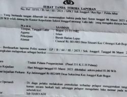 *Ada Apa Dengan Polsek Jonggol Jalan Tiga Bulan SP2HP Tidak Kunjung Terbit*