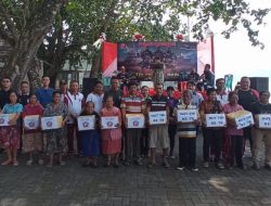 TNI  Berbagi Bansos dalam rangka menyambut HUT TNI Ke-78 Tahun