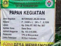 Proyek Betonisasi jalan di Kampung Citiis, RT 002/008, Desa Sukaresmi, Kecamatan Sukamakmur, Jadi Sorotan Aktivis Gerhana Indonesia