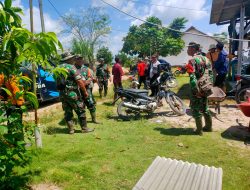 Koramil 426-02/Menggala Gerak Cepat Bantu warga Korban Angin Puting Beliung