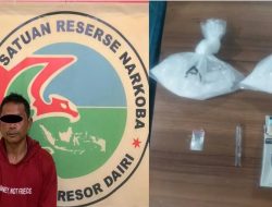 Sat Narkoba Polres Dairi Tindak Tegas Terhadap Pelaku Tindak Pidana Narkotika Jenis Sabu