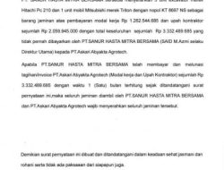 PT SANUR HASTA MITRA BERSAMA di duga tidak mengantongi ijin resmi .