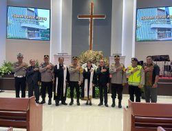 Guna Ciptakan Situasi yang Kondusif : Kapolres Muara Enim melakukan Pengecekan di beberapa Gereja dalam perayaan Jum’at Agung