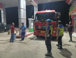 Polres Muara Enim dan Polsek Jajaran melakukan Monitoring dan Himbuan di Sejumlah SPBU di Kabupaten Muara Enim