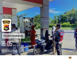 *Patroli Dialogis Polsek Pemenang Tingkatkan Keamanan Pasokan BBM Jelang Idul Fitri*