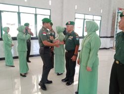 Dandim 1208/Sambas Pimpin Upacara Korp Raport Kenaikan Pangkat Anggota
