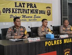 Kapolres Muara Enim Pimpin Langsung Latpraops Ketupat Musi 2024