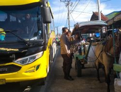 Patroli Di Pasar, Polsek Alas Berikan Himbuan Kepada Masyarakat Hingga Ojek Pangkalan