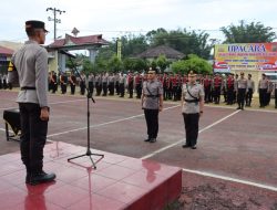 Kapolres Dairi Pimpin Apel Serah Terima Jabatan Wakapolres Dairi yang Baru