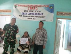30 KPM lansia terima BLT tahap I,di aula desa Cintarakyat,kecamatan Samarang Garut