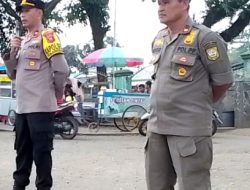 Kapolsek Tanjungsari Pimpin Apel Gabungan Jelang Malam Takbiran