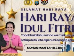 UCAPKAN SELAMAT IDUL FITRI 1445 H. 2024 M, KAPOLRES LABUSEL BERSAMA STAF AJAK SELURUH MASYARAKAT UNTUK SENANTIASA MENJAGA KONDUSIFITAS DAN KEAMANAN.