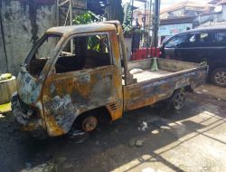 Polsek Cibungbulang Lakukan Investigais Terkait Kendaraan Suzuki Losbak Terbakar di Wilayah Cibungbulang, Sopir alami Luka Bakar Serius