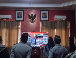 Lapas Muara Enim Ikuti Apel Pegawai dan Halal Bihalal Idul Fitri 1445 H / 2024 M di Lingkungan Kementerian Hukum dan Hak Asasi Manusia