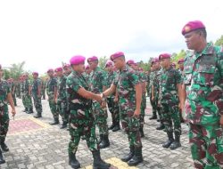 PERERAT TALI SILATURAHMI, PRAJURIT PETERUNG BARET UNGU KEPRI LAKSANAKAN HALAL BIHALAL