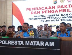 Polresta Mataram Gelar Pakta Integritas Dan Pengambilan Sumpah Panitia Penerimaan Terpadu Anggota Polri Tahun 2024