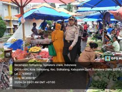 Ciptakan Rasa Aman Dan Nyaman Di Pusat Pasar, Polsek Sidikalang Kota Lakukan Patroli Dialogis