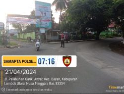 Polsek Bayan Lakukan Strong Point  Ciptakan Kamseltibcarlantas*