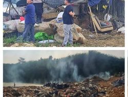 Polsek Rancabungur Cek Lokasi Penemuan Tempat Pembuangan Sampah Ilegal di Desa Mekarsari Rancabungur