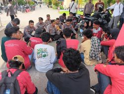 Potret Humanisnya Polres Bima Kota Hadapi Massa Aksi, Datangi Mako Polres Bima Kota