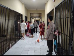 Sat Tahti Polres Lombok Utara Berikan Pembinaan Kesehatan dan Kebugaran untuk Tahanan