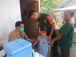 Wujudkan Balita Sehat Babinsa Samustida Dampingi Bidan Desa Gelar Posyandu