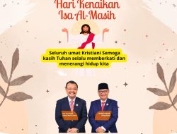 Bakal Calon Bupati Dairi &Wakil Bupati 2024-2029 St.Dr.(Can)RM Sinaga SH.MH &Barita Sihite S.Sos.M.Ap Sampaikam Ucapan Selamat Hari Kenaikan Yesus Kristus