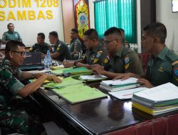 Kodim 1208/Terima Kunjungan Tim Wasrik Post Audit Dari Inspektorat Kodam XII/Tanjungpura