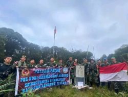 Satgas Pamtas Yonarhanud 12/SBP Gelar Patroli Patok Batas Negara