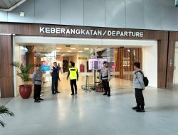 Polres Loteng Perketat Pengamanan Di Bandara Bizam Selama WWF Berlangsung.
