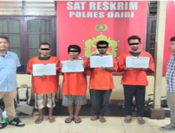 4 Pemuda Spesialis Pencurian Rumah Kosong Diringkus SatReskrim Polres Dairi
