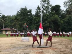 *Satgas Yonif 125/SMB Pimpin Upacara Bendera di Sekolah Dasar Inpres Sahapikiya*