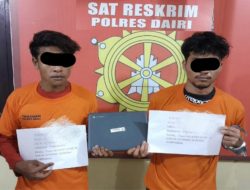 Dua Pemuda Curi Uang Sekolah Diringkus Sat Reskrim Polres Dairi