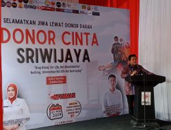 Derga Karenza :  FMB Beri Giat Donor Cinta Sriwijaya Untuk Agar Pemuda Selalu Berpikir Positif