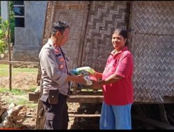 Peduli Terhadap Sesama, Kapolsek Empang Berikan Bantuan Warga Kurang Mampu