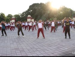 Jumat Sehat, Polres Sumbawa Gelar Senam Bersama