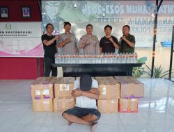 Tim Opsnal Polsek Rasbar Gagalkan Peredaran 11 Dus Isi 570 Botol Arak Bali