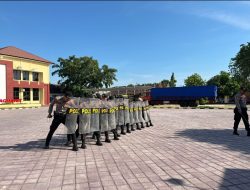 Tingkatkan Kemampuan, Sat Samapta Polres Sumbawa Laksanakan Latihan Dalmas