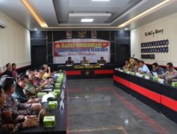 Rapat Koordinasi Progress Pembangunan Proyek Strategis Nasional di Wilayah Hukum Polres Muara Enim