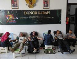 Denpom lX/2 Mataram Gelar  Donor Darah dalam Rangka HUT Korps POMAD KE – 78.