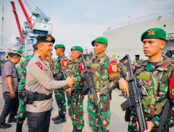 Kapolda Sumsel Hadiri Upacara Pemberangkatan Satgas Pamtas Pasukan Yonif 141/AYJP Oleh Panglima Kodam II/Sriwijaya