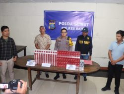 Sat Reskrim Polres Dairi Bersama Bea Cukai Pematangsiantar Amankan 548 Bungkus Rokok Ilegal