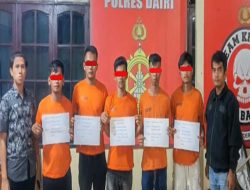 5 Pemuda Di Amankan Sat Reskrim Dairi Atas Dugaan Kasus Penganiayaan