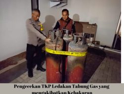 Polsek Cisarua Bersama Instansi Terkait Cek Olah TKP Dan Evakuasi Adanya Ledakan Tabung Gas 100kg di Villa Melodi Cisarua Sebabkan Kebakaran