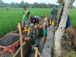TMMD ke-121 Kodim 1615/Lotim Fokus   Penyelesaian Pekerjaan Talud Di Desa Loyok