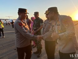 Kapolres Bima Kota Sambut Kedatangan Kapolda NTB di Bandara Sultan Muhammad Salahuddin Bima