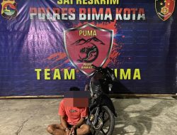 Kurang dari Sehari, Tim Puma 1 Polres Bima Kota Gerak Cepat, Sergap Maling Sepeda Motor