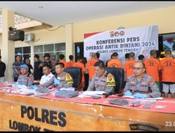 Polres Loteng Amankan 891, 12 Gram Sabu Dan 14 Tersangka Selama Operasi Antik Rinjani 2024.