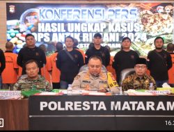 Kapolresta Pimpin Gelar Hasil Ungkap Kasus Ops Antik Rinjani 2024 Polresta Mataram.