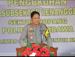 Kapolres Sumbawa Resmikan Pengukuhan Polsubsektor Lenangguar